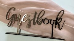 Guest Book Rose Gold Glass